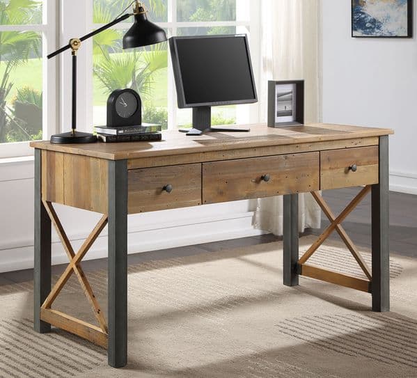 Urban Elegance Desk|Desk with three storage drawers.